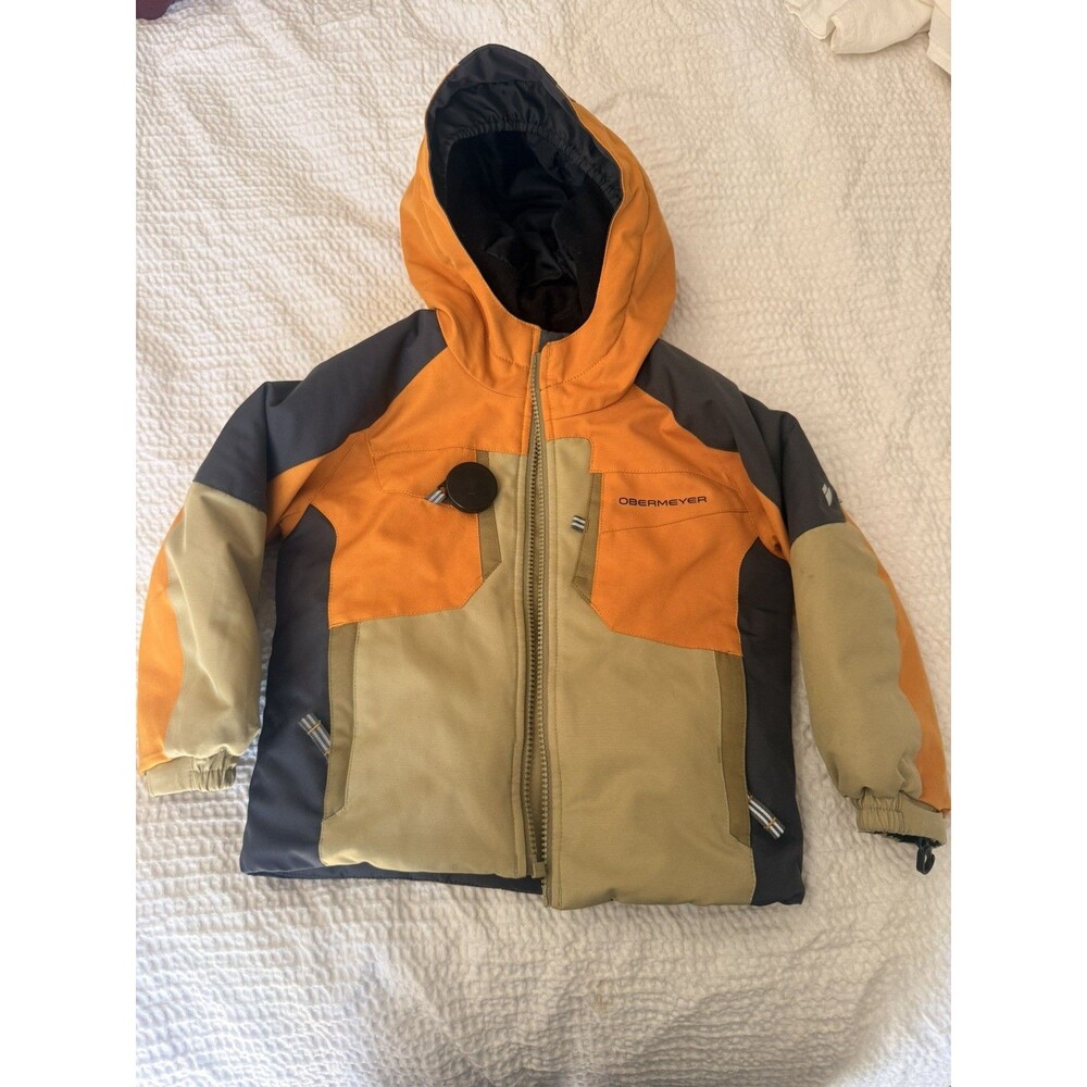 Obermeyer I-Grow Hooded Colorblock Winter Ski Jacket Size 2T Zip snow coat